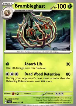 Brambleghast 024/193 Regular Uncommon Paldea Evolvoed Pokemon Card LP - Image 1
