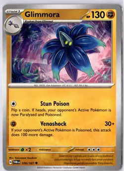 Glimmora 109/167 Twilight Masquerade Regular Uncommon Pokemon Card NM - Image 1