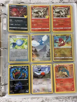 Pokemon Card Collection Binder Lot 5 Pages Holo Modern LP/NM Vintage HP/MP - Image 1