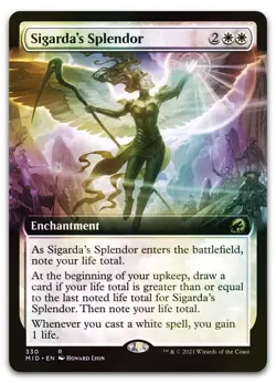 Sigarda's Splendor (Extended Art) #330 (Foil) (NM) Midnight Hunt MID Magic MTG - Image 1
