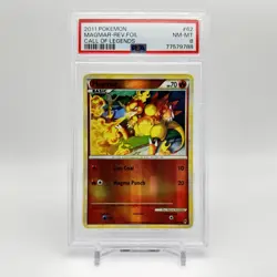 2011 Magmar #62 Reverse Holo PSA 8 NM-MT Call of Legends Pokemon TCG - Image 1