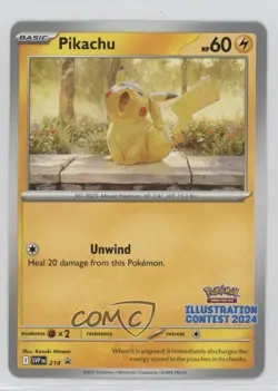 Pikachu (Illustration Contest 2024) Pokemon Scarlet & Violet Black Star Promo - Image 1