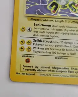 Pokemon 1999 Base Set Magneton 11/62 Fossil Holo Rare - Image 3