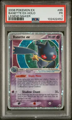 2006 POKEMON EX LEGEND MAKER #85 BANETTE EX-HOLO PSA 1 - Image 1