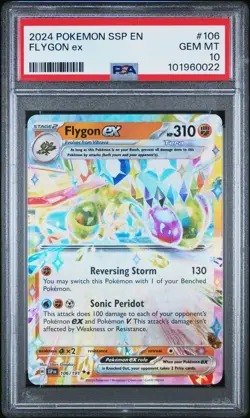 2024 POKEMON SSP EN-SURGING SPARKS #106 FLYGON EX PSA 10 - Image 3