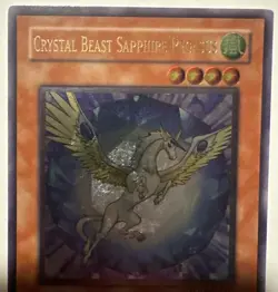 Yugioh Crystal Beast Sapphire Pegasus FOTB-EN007 Ultimate Rare LP - Image 2