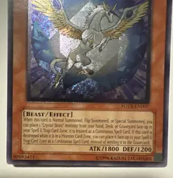 Yugioh Crystal Beast Sapphire Pegasus FOTB-EN007 Ultimate Rare LP - Image 3