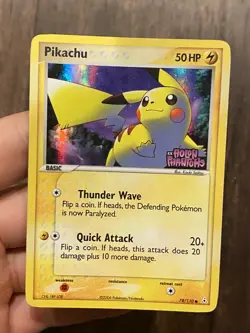 Pikachu - 78/110 - EX Holon Phantoms Set Reverse Holo Stamped- Pokemon Card - LP - Image 3