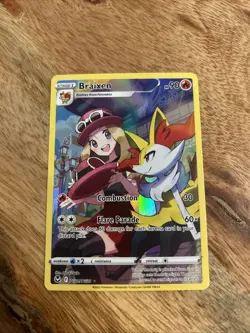 Braixen TG01/TG30 - Pokemon TCG Silver Tempest Trainer Gallery Holo Card NM - Image 1