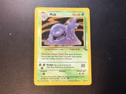 Pokemon TCG Muk Holo Rare Card 13/62 Fossil 1999 WOTC MP Condition - Image 3