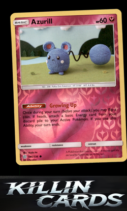 Reverse Holofoil Azurill 146/236 Pokemon Common SM - Cosmic Eclipse Card NM - Image 1