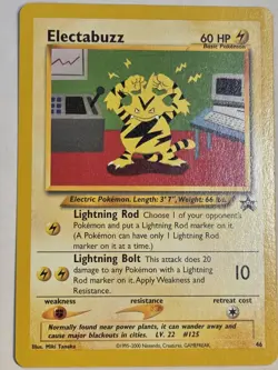 Pokemon Wotc Black Star Promo # 46/53 *ELECTABUZZ* Good Clean Card - Image 1