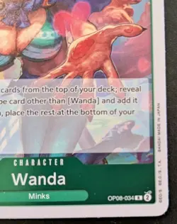Wanda OP08-034 R Foil Rare Two Legends One Piece Card Game - Image 5