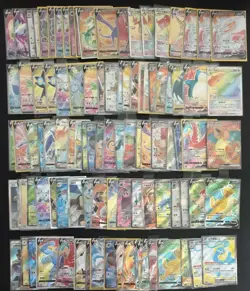 100 Lot Sr HR Holo Pokemon Chinese Card Alt Art Charizard dragonite Reshiram -SQ - Image 1