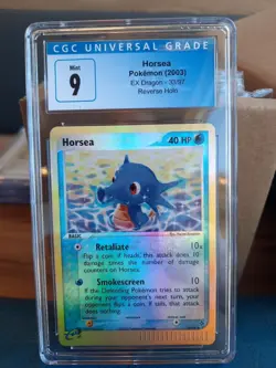 Horsea EX Dragon Reverse Holo Cgc 9 Mint 33/97 Pokemon 2003 psa Card E Reader - Image 1