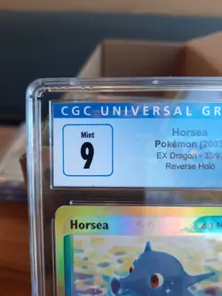 Horsea EX Dragon Reverse Holo Cgc 9 Mint 33/97 Pokemon 2003 psa Card E Reader - Image 2