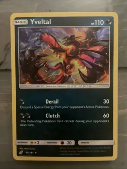 Pokemon Card Yveltal Reverse Holo Rare 2019 Sun & Moon Team Up 95/181 NM/M - Image 1
