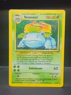 Pokemon TCG Venusaur Base Set Holo Unlimited Rare Card 15/102 1999 - Image 1