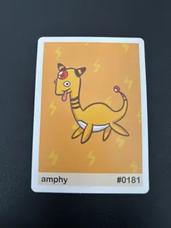 Pookiemoot Gen 2 amphy #0181 Ampharos Parody Card Fan Art Derpy Pokemon - Image 1