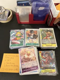 One Piece TCG The Best Vol. 2 PRB-02 - Card Lot Of (243) All Foils 79 R,10 SR - Image 1