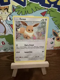 Pokemon Eevee TCG Sun & Moon SM184 Promo Card LP/NM Condition - Image 1