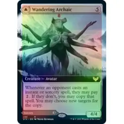 FOIL WANDERING ARCHAIC (EXTENDED ART) Strixhaven: School Of Mages STX Magic MTG - Image 1
