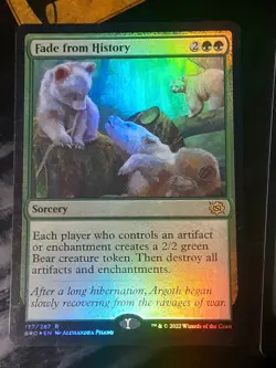 Fade from History FOIL , The Brothers War , Light play , MTG , FREESHIPPING - Image 1
