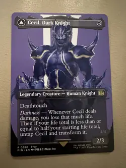 MTG - Cecil, Dark Knight Borderless - Final Fantasy - NM - Image 1