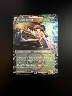 MTG Marvel's Spider-Man English Peter Parker Borderless 0208 Foil - Image 1