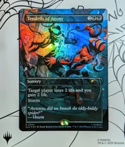 Tendrils of Agony | Marvel Secret Lair | 🌈 Foil | MTG Venom Spider-Man |NEW NM+ - Image 1