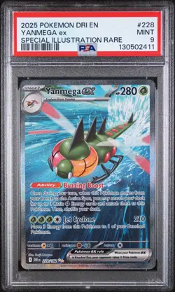 Pokemon TCG Destined Rivals Yanmega EX Sir 228/182 PSA 9 - Image 1