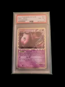 Pokemon: Mew #97/102 Holo RARE HG & SS 2010 Triumphant Vintage SWIRL - PSA 8 - Image 1