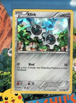 Pokemon TCG Klinklang 76/114 Cracked Ice Holo Black & White Base Set NM - Image 1