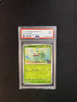 Pokemon TCG Scarlet & Violet 151 Bulbasaur BEST BUY EXCLUSIVE #001/165 PSA 9 - Image 1