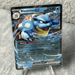 Pokemon Stellar Crown Blastoise ex 030/142 Double Rare Near Mint - Image 1