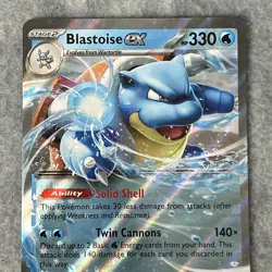 Pokemon Stellar Crown Blastoise ex 030/142 Double Rare Near Mint - Image 4