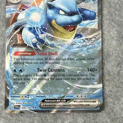 Pokemon Stellar Crown Blastoise ex 030/142 Double Rare Near Mint - Image 5