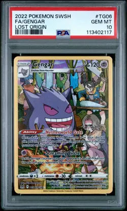 2022 POKEMON SWORD & SHIELD LOST ORIGIN #TG06 FULL ART/GENGAR PSA 10 - Image 1