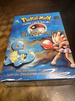 Pokemon - Base Set BLACKOUT Theme Deck Vintage SEALED - Image 1