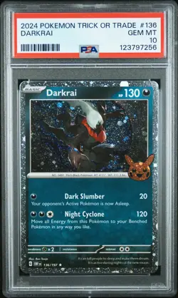 2024 POKEMON TRICK OR TRADE #136 DARKRAI PSA 10 - Image 1