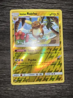 Alolan Raichu - 31/111 - Holo Rare - Reverse Holo Crimson Invasion Pokemon TCG - Image 2