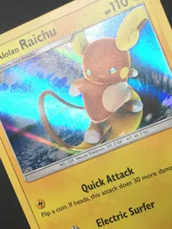 Pokemon TCG Alolan Raichu 30/30 Holo SM Trainer Kit: Lycanroc & Alolan Raichu NM - Image 2