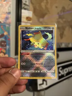 NM Pokemon Silver Tempest Radiant Jirachi Radiant Rare #120/195 - Image 3