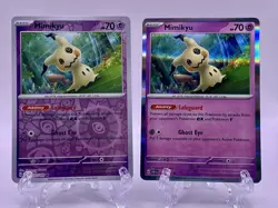 Pokemon TCG 2X Mimikyu 037/091 Paldean Fates Holo & Reverse Holo Rare - NM - Image 1