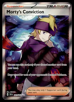 Pokemon TCG Temporal Forces #201/162 Morty's Conviction NM - Image 1