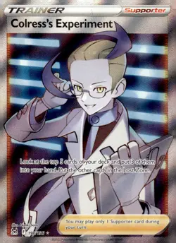 Pokemon TCG SWSH11: Lost Origin #190/196 Colress's Experiment (Full Art) - Image 1