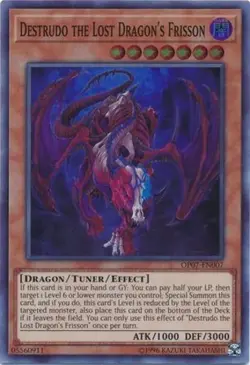 Yugioh! LP Destrudo the Lost Dragon's Frisson - OP07-EN007 - Super Rare - Unlimi - Image 1