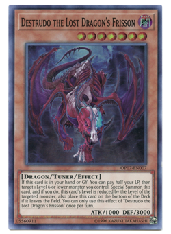 Destrudo the Lost Dragon's Frisson OP07-EN007 Super Rare Unlim [LP] Yugioh - Image 1