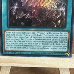 Primite Lordly Lode 1st Edition BLMM-EN172 Secret Rare Yugioh TCG - Image 3