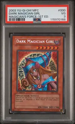 2003 YU-GI-OH! MFC-MAGICIAN'S FORCE 1ST ED #000 DARK MAGICIAN GIRL PSA 3 - Image 1